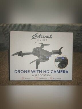 Eternal Living Foldable Drone with HD Camera - Black